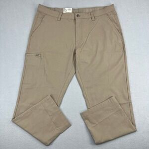 Copper & Oak Mens‎ Utility Pants Tan 40x30 Polyester Straight Leg Workwear NEW